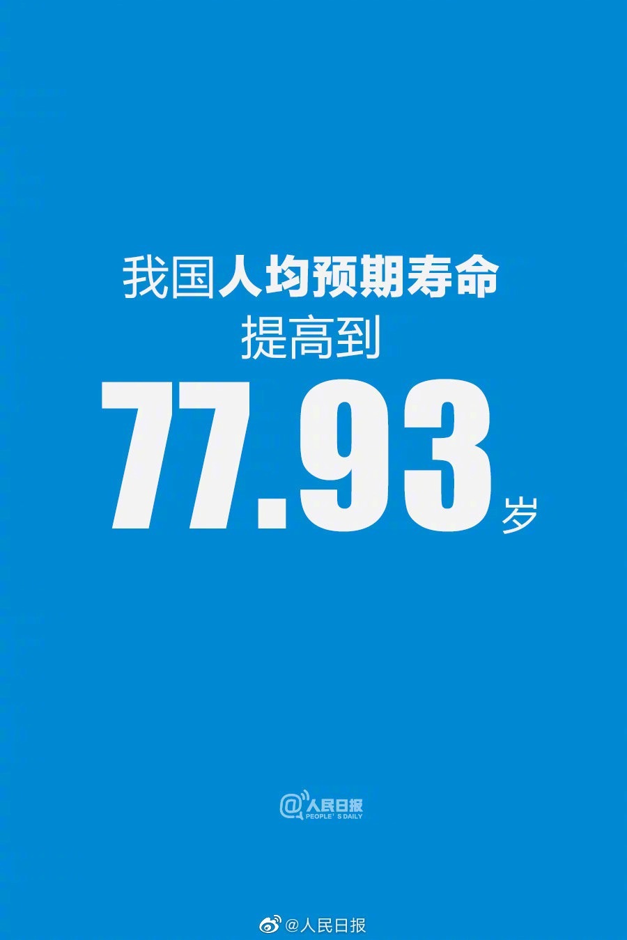 国家卫健委：中国人均预期寿命达78.6岁