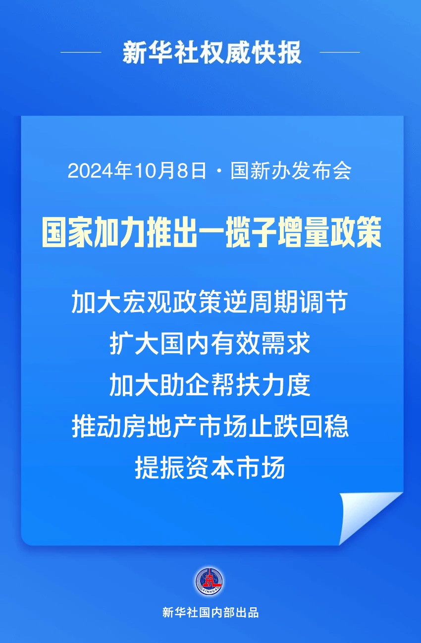 积极应对经济波动 加大逆周期调节力度推出全面增量财政政策方案