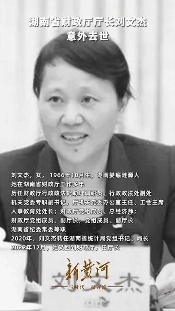 湖南省财政厅厅长刘文杰意外去世 震惊各界引发广泛关注与讨论
